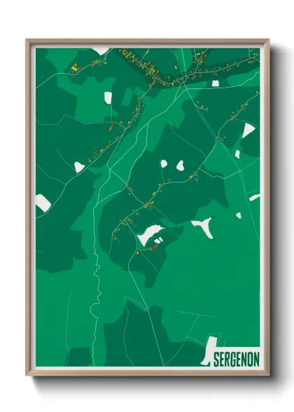 Une affiche de carte sur Sergenon