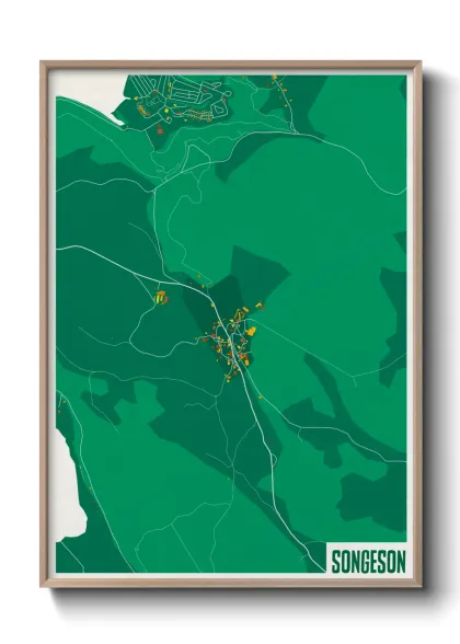 Une affiche de carte sur Songeson