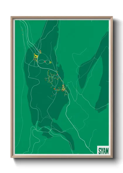 Une affiche de carte sur Syam