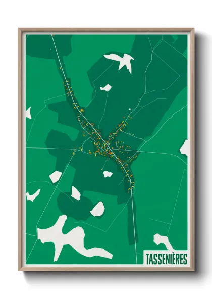 Une affiche de carte sur Tassenières