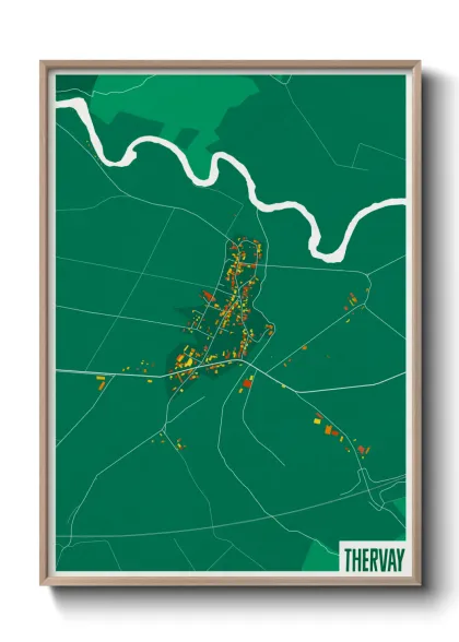 Une affiche de carte sur Thervay