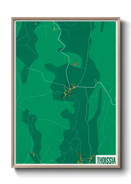 Une affiche de carte sur Thoissia