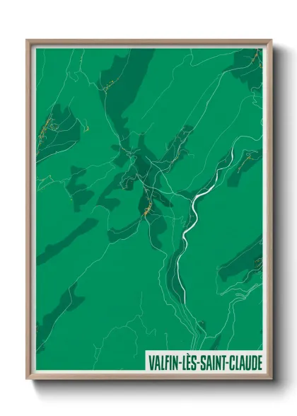 Une affiche de carte sur Valfin-lès-Saint-Claude