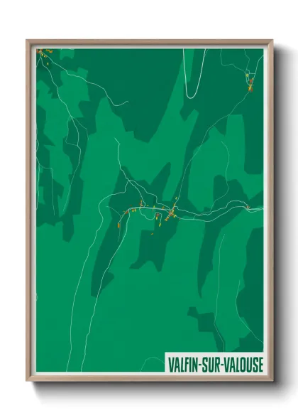 Une affiche de carte sur Valfin-sur-Valouse