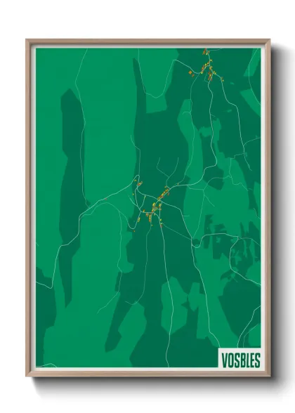 Une affiche de carte sur Vosbles