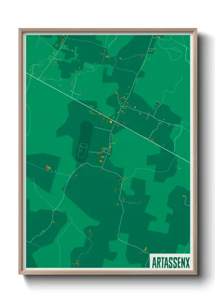 Une affiche de carte sur Artassenx