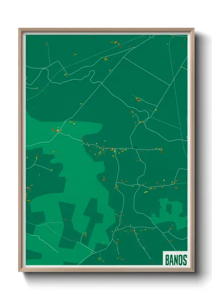 Une affiche de carte sur Banos