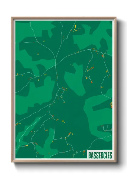 Une affiche de carte sur Bassercles