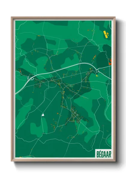Une affiche de carte sur Bégaar