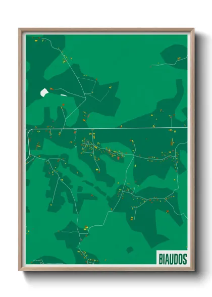 Une affiche de carte sur Biaudos