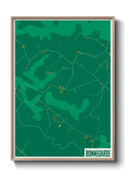 Une affiche de carte sur Bonnegarde