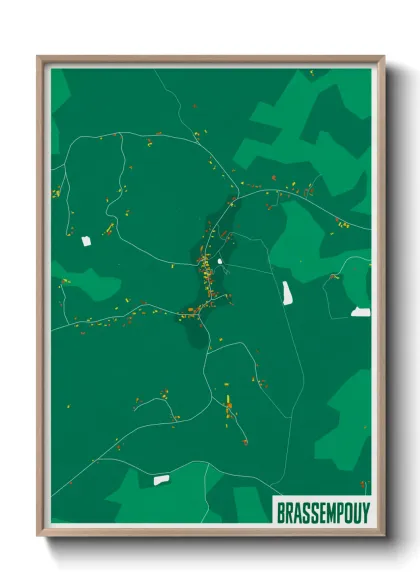 Une affiche de carte sur Brassempouy