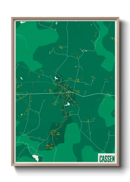 Une affiche de carte sur Cassen
