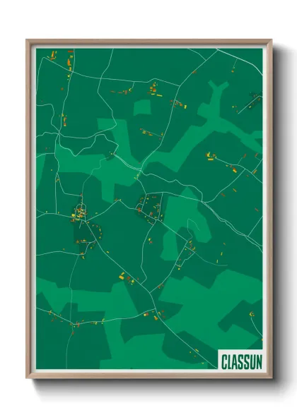 Une affiche de carte sur Classun