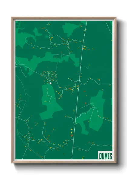 Une affiche de carte sur Dumes