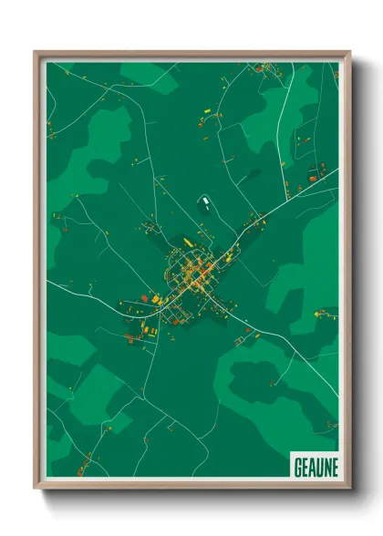 Une affiche de carte sur Geaune