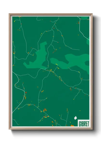Une affiche de carte sur Gibret