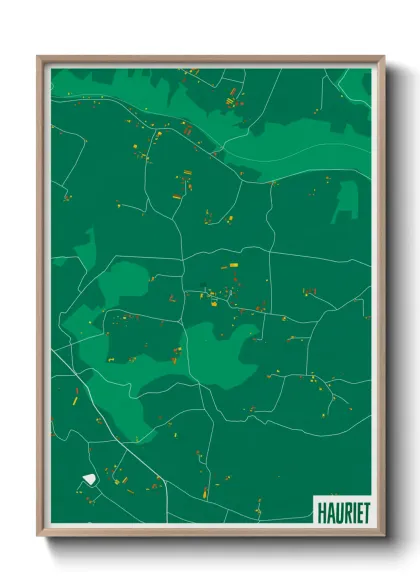 Une affiche de carte sur Hauriet