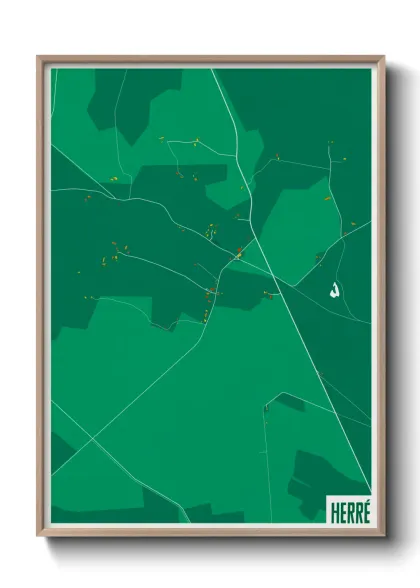 Une affiche de carte sur Herré