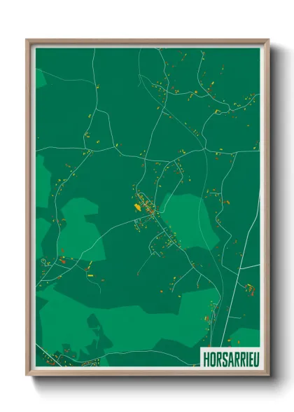 Une affiche de carte sur Horsarrieu