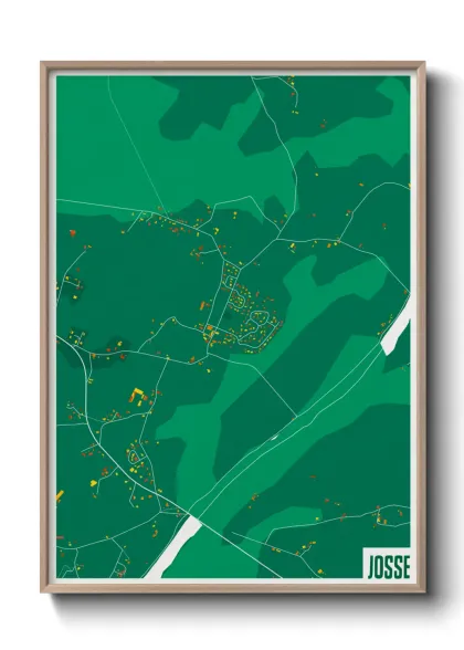 Une affiche de carte sur Josse