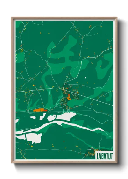 Une affiche de carte sur Labatut