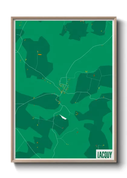 Une affiche de carte sur Lacquy