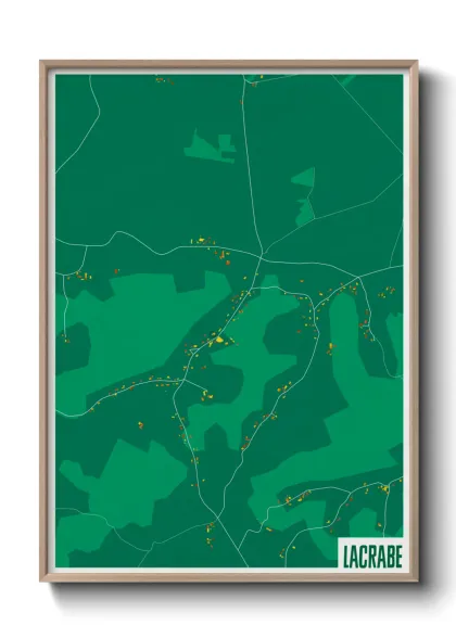 Une affiche de carte sur Lacrabe