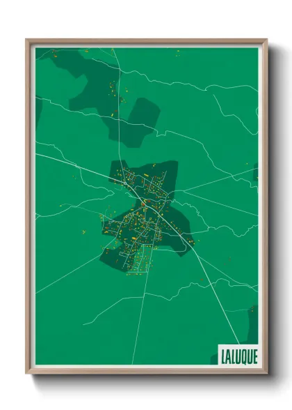 Une affiche de carte sur Laluque