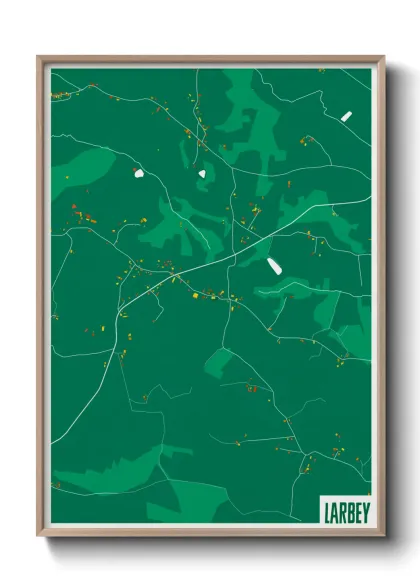 Une affiche de carte sur Larbey