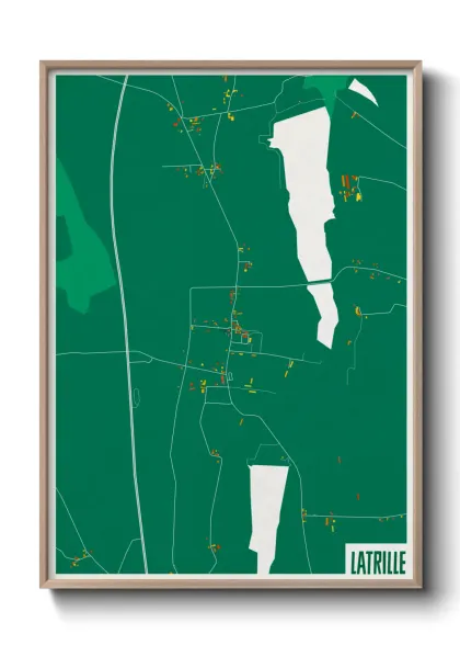 Une affiche de carte sur Latrille
