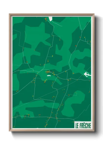 Une affiche de carte sur Le Frêche