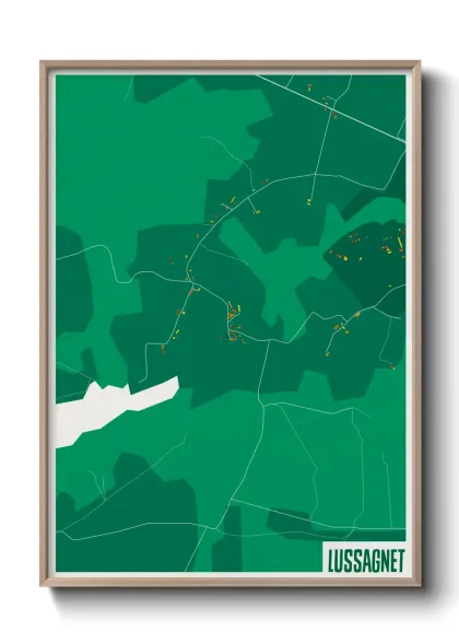 Une affiche de carte sur Lussagnet