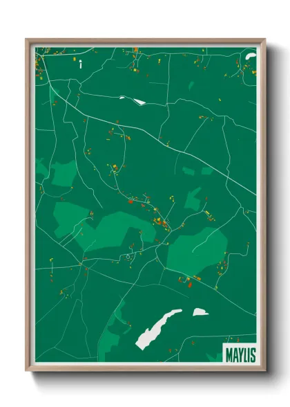 Une affiche de carte sur Maylis