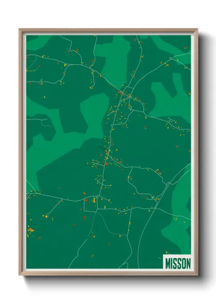Une affiche de carte sur Misson