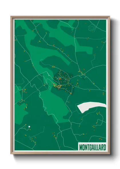 Une affiche de carte sur Montgaillard