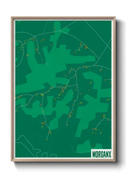 Une affiche de carte sur Morganx
