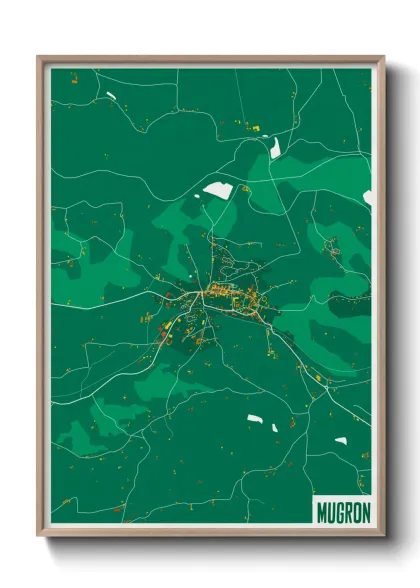 Une affiche de carte sur Mugron
