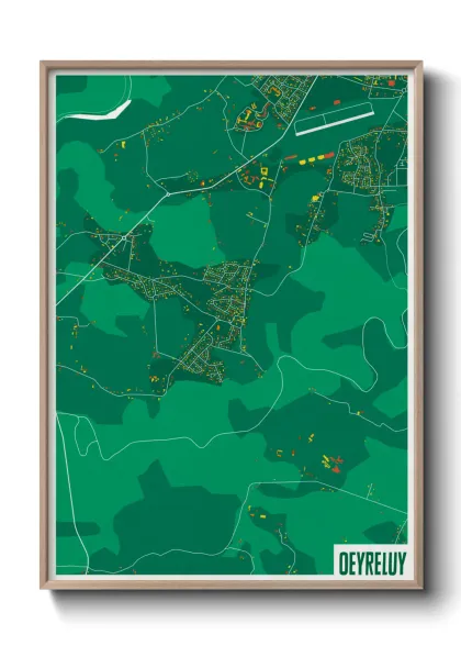 Une affiche de carte sur Oeyreluy