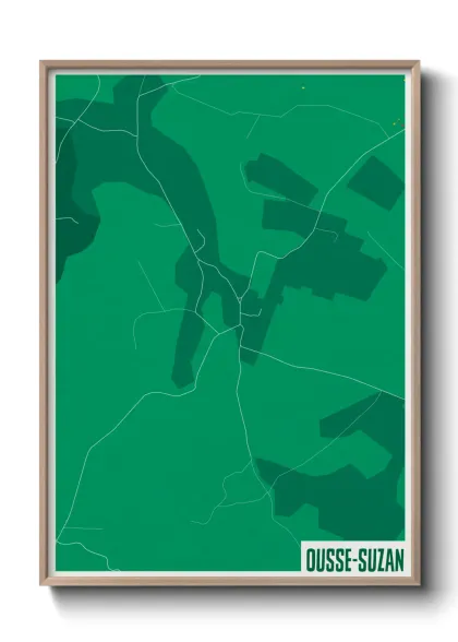 Une affiche de carte sur Ousse-Suzan