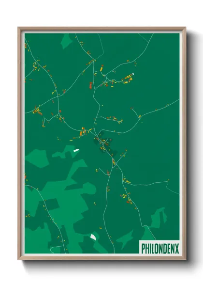 Une affiche de carte sur Philondenx