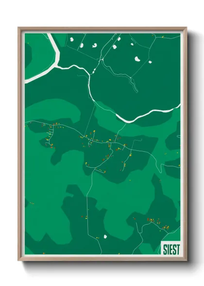Une affiche de carte sur Siest