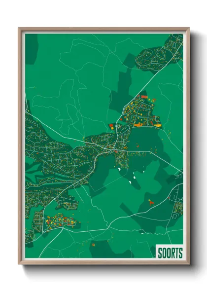 Une affiche de carte sur Soorts