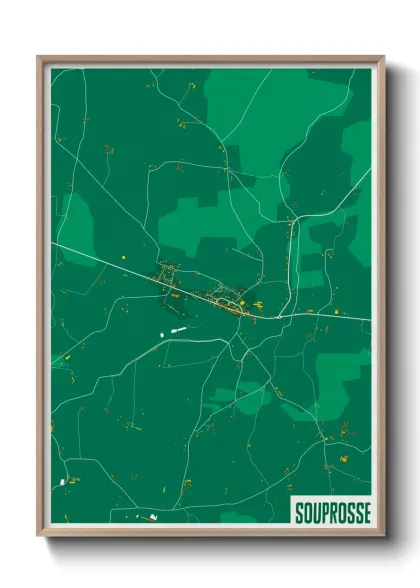 Une affiche de carte sur Souprosse