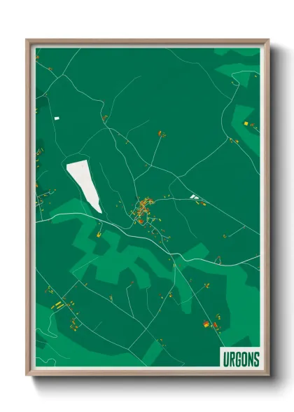 Une affiche de carte sur Urgons