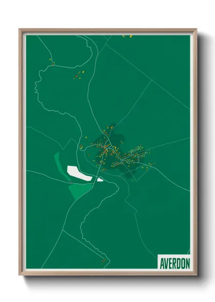 Une affiche de carte sur Averdon