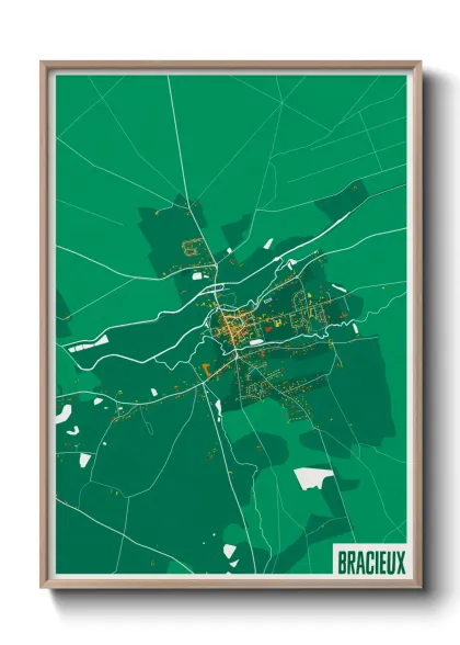 Une affiche de carte sur Bracieux