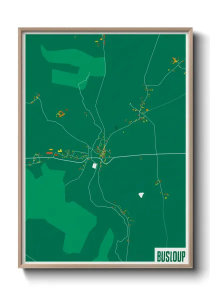 Une affiche de carte sur Busloup