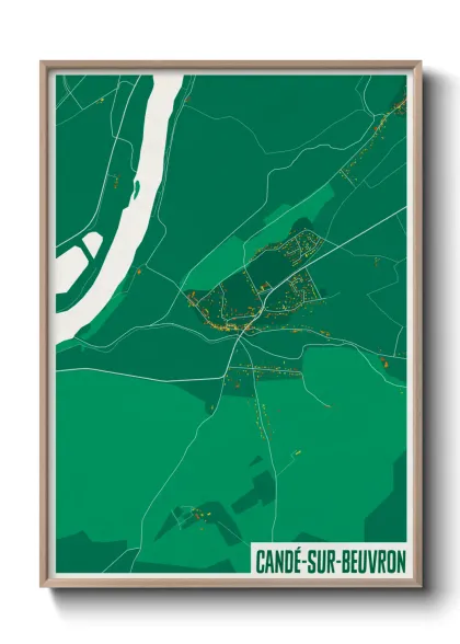 Une affiche de carte sur Candé-sur-Beuvron