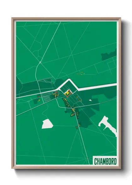 Une affiche de carte sur Chambord